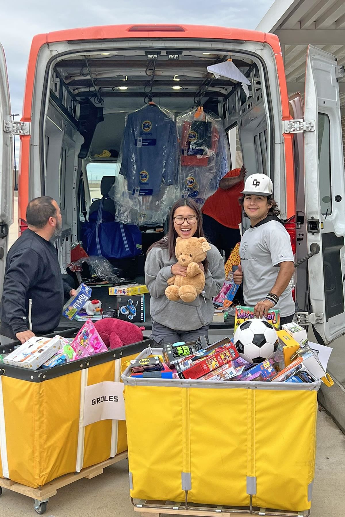 Cypress Park High School participates in CALI BEAR toy drive.